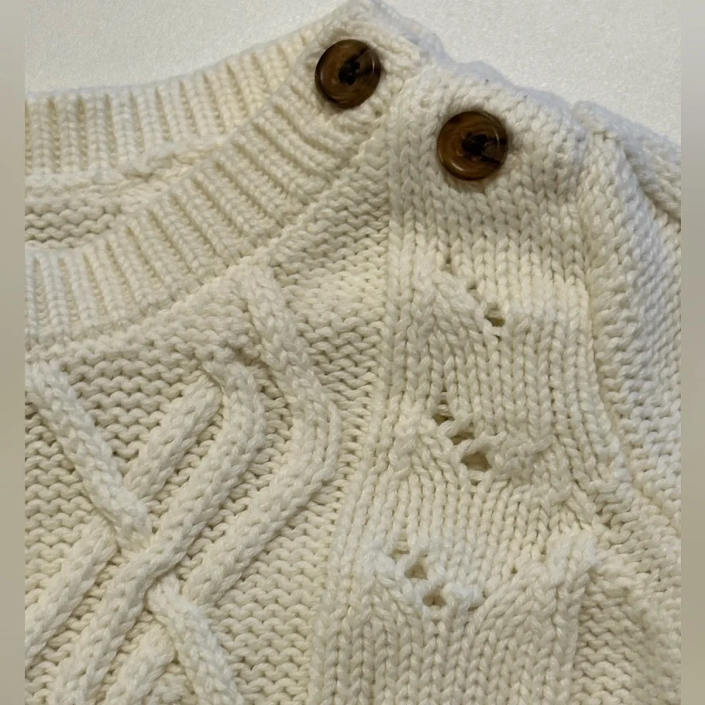 Baby Gap cable knit peplum sweater